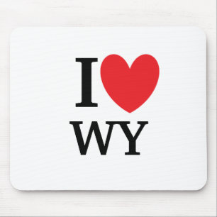 Alfombrilla De Ratón I corazón Wyoming Mousepad