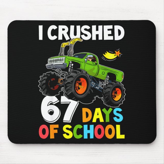 Alfombrilla De Ratón I Crushed 67 Days Of School Funny Six Seven Meme B (Frente)