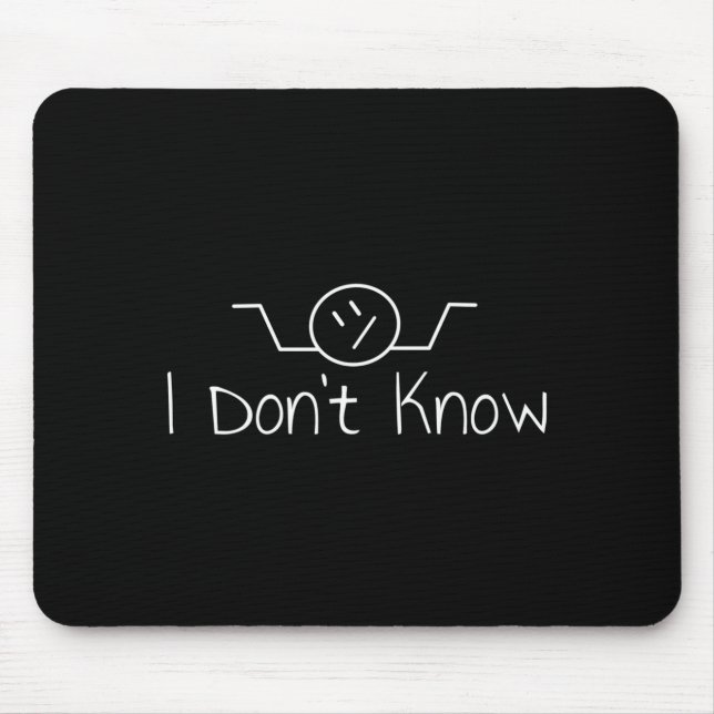 Alfombrilla De Ratón I Don't Know Hand Drawn Shrug Funny Men Women Long (Frente)
