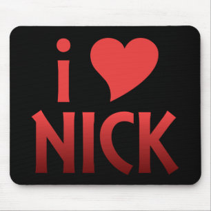 Alfombrilla De Ratón I fan Mousepad de Nick del corazón