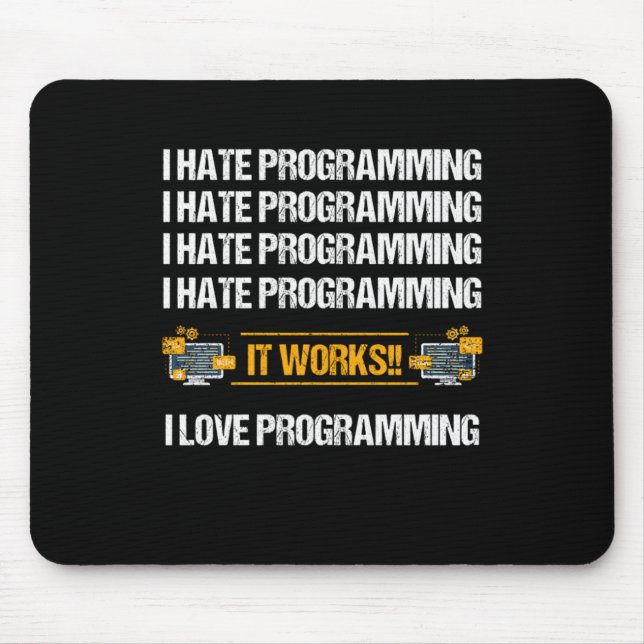 Alfombrilla De Ratón I Hate Programmer Programmer Developer Coder Gift (Frente)