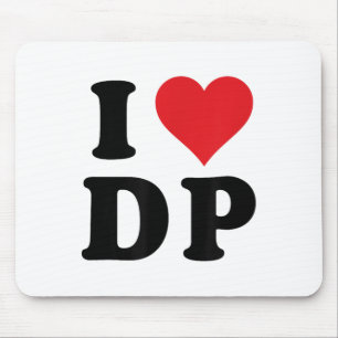 Alfombrilla De Ratón I Heart Dp Initials I Love D.p First Y Last Nam