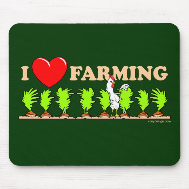 Alfombrilla De Ratón I Heart Farming (Frente)