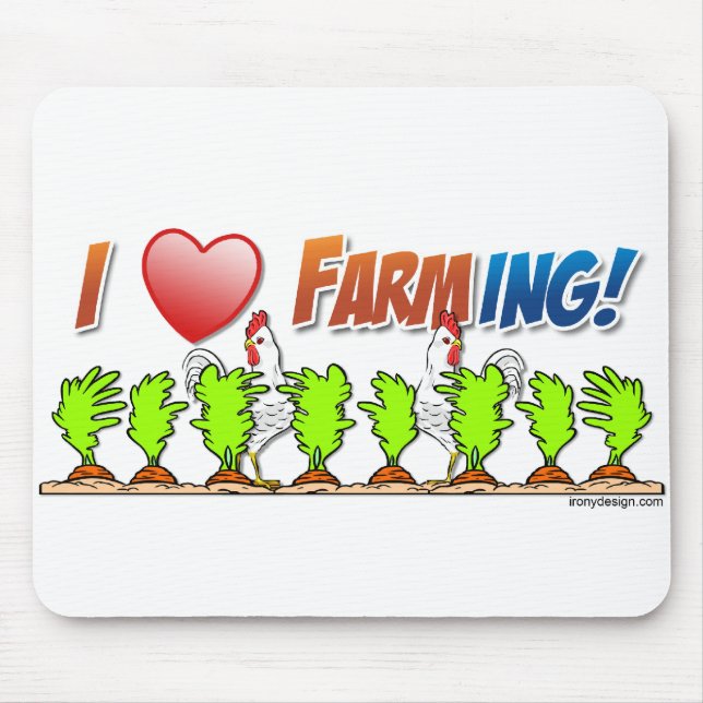 Alfombrilla De Ratón I Heart Farming (Frente)