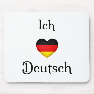 Alfombrilla De Ratón "I Heart German", asignatura favorita de la escuel