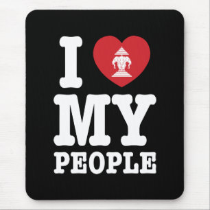 Alfombrilla De Ratón I Heart (Love) Erawan My Lao People