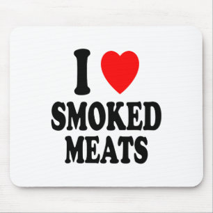 Alfombrilla De Ratón I Heart (love) Smoked Meats Bbq Outdoor Summer Sm