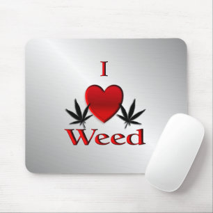 Alfombrilla De Ratón I Heart Weed