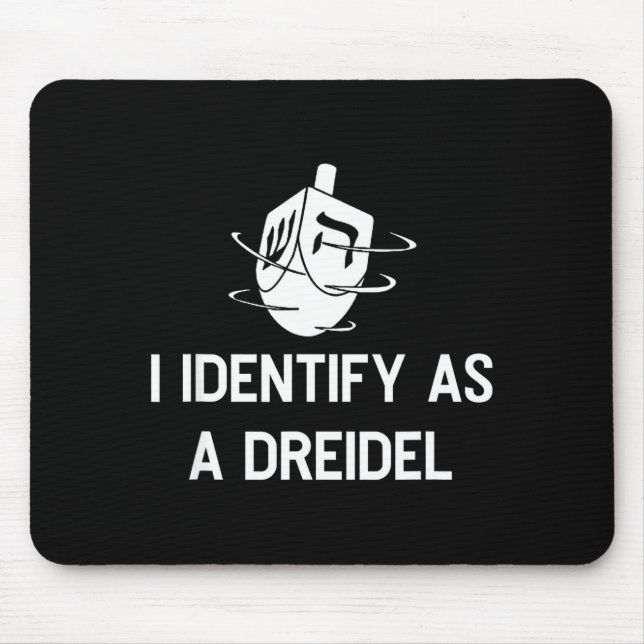 Alfombrilla De Ratón I Identify As A Dreidel Funny Hanukkah Gelt Menora (Frente)