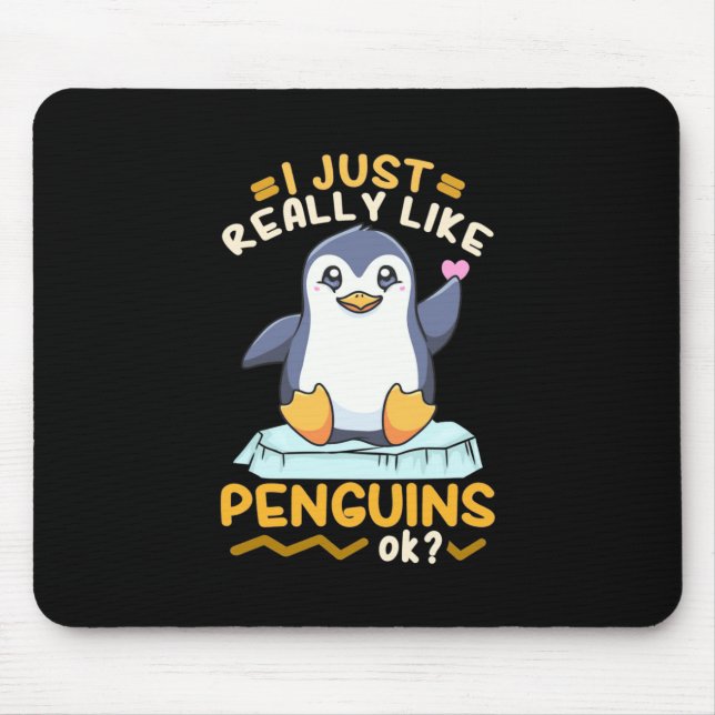 Alfombrilla De Ratón I Just Really Like Penguins (Frente)