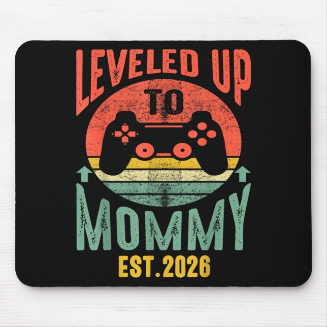 Alfombrilla De Ratón I Leveled Up To Mommy 2026 Pregnancy Announcement  (Frente)