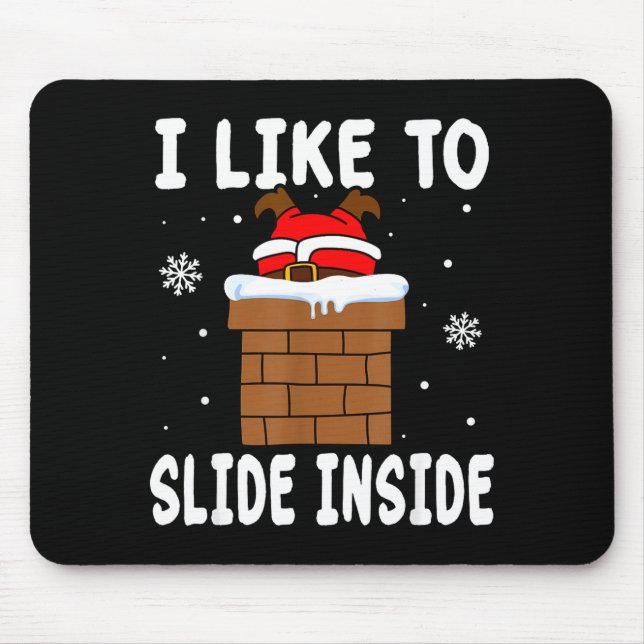 Alfombrilla De Ratón I Like To Slide Inside Funny Xmas Couple  (Frente)