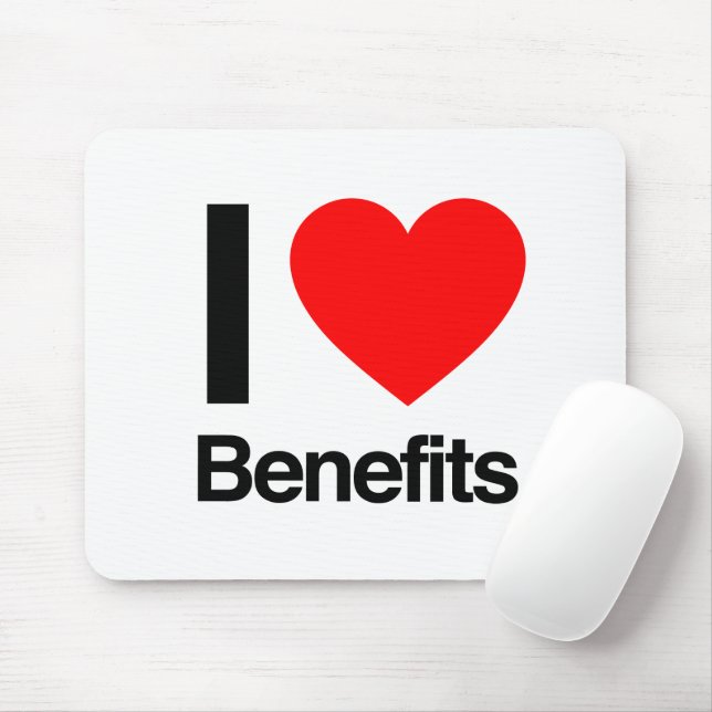 Alfombrilla De Ratón I Love Benefits (Con ratón)