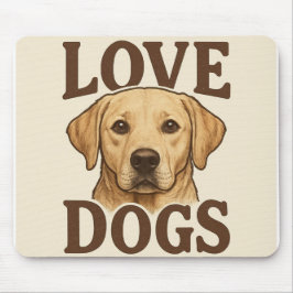 Alfombrilla De Ratón I Love Dogs Mouse Pad