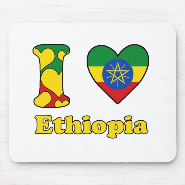 Alfombrilla De Ratón I love Ethiopia (Frente)