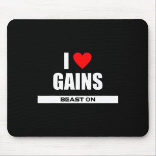 Alfombrilla De Ratón I Love Gains Bodybuilding Gainz Gym Fitness Traini