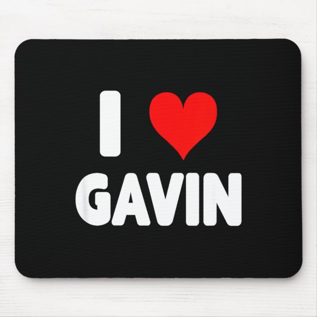 Alfombrilla De Ratón I Love Gavin - Heart  (Frente)