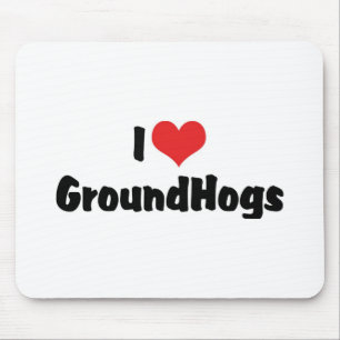 Alfombrilla De Ratón I Love Heart Groundhogs - Groundhog Lover