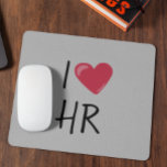 Alfombrilla De Ratón I Love Heart HR Human Resources Office Gift<br><div class="desc">Este diseño se creó a través del arte digital. Puede ser personalizado en el área de proporcionar o personalizar eligiendo la opción de pulsar para personalizar y cambiando el nombre, las iniciales o las palabras. También puede cambiar el color y estilo del texto o eliminar el texto para un diseño...</div>