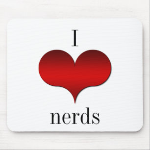 Alfombrilla De Ratón I Love (Heart) Nerds Mousepad