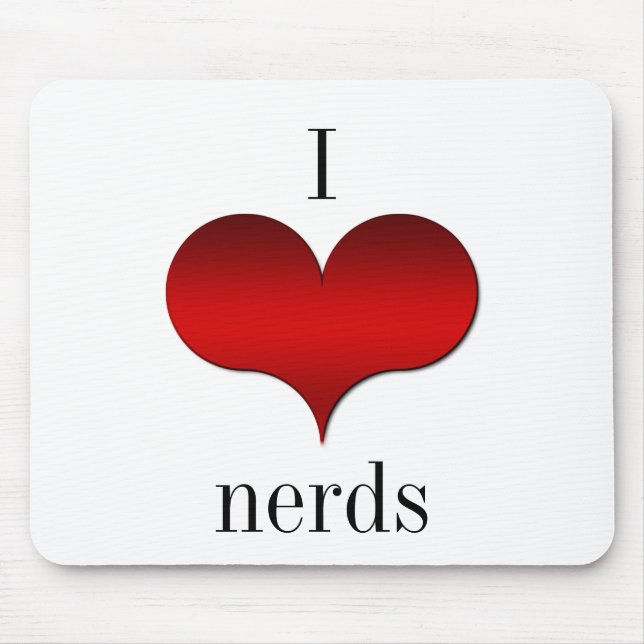 Alfombrilla De Ratón I Love (Heart) Nerds Mousepad (Frente)