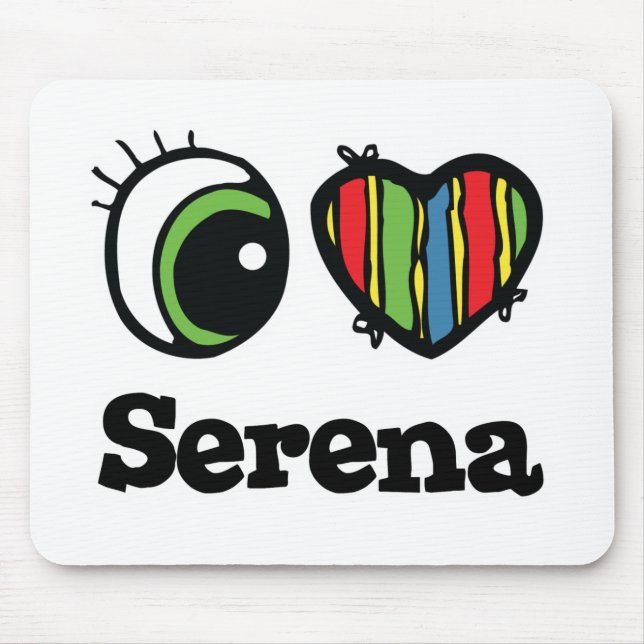 Alfombrilla De Ratón I Love (Heart) Serena (Frente)