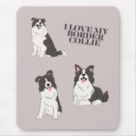 Alfombrilla De Ratón I Love My Border Collie Mouse Pad