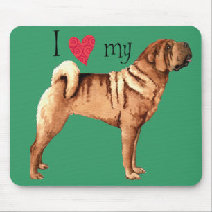 Alfombrilla De Ratón I Love my Chinese Shar-Pei