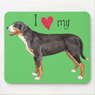 Alfombrilla De Ratón I Love my Greater Swiss Mountain Dog