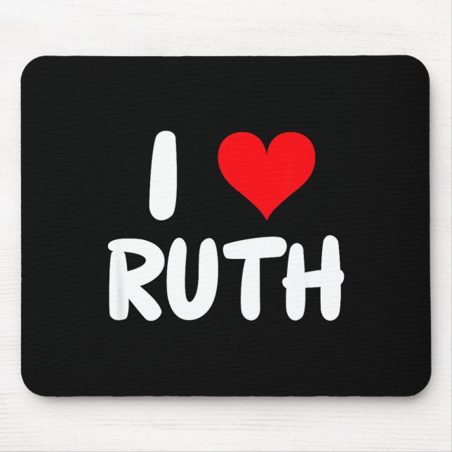 Alfombrilla De Ratón I Love Ruth - Heart - Name  (Frente)