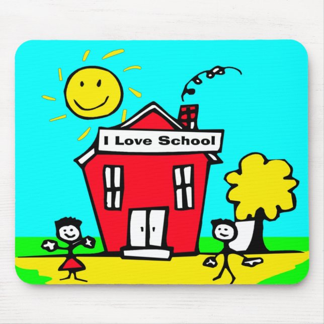 Alfombrilla De Ratón I Love School (Frente)