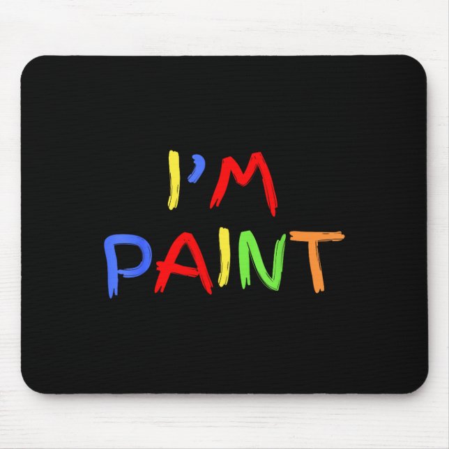 Alfombrilla De Ratón I Love To Finger Paint Tiny Red Heart I'm Paint Va (Frente)