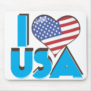 Alfombrilla De Ratón I Love USA Retro 80