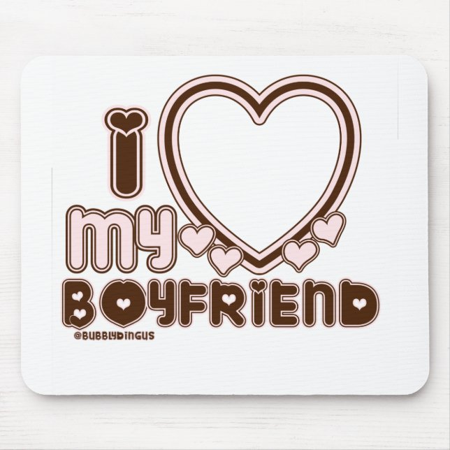 Alfombrilla De Ratón i luv brown bf (Frente)