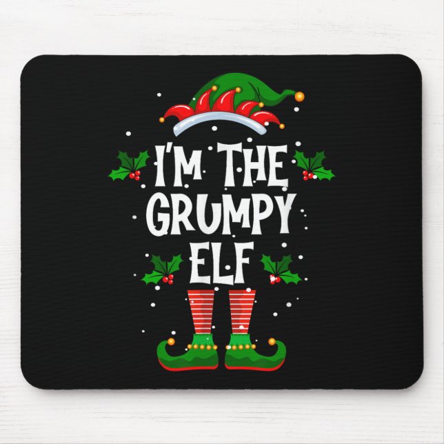 Alfombrilla De Ratón I’m The Mpy Elf Christmas Xmas Pajama Pj Men Women (Frente)