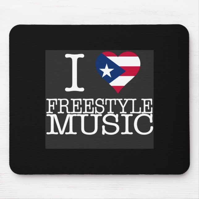 Alfombrilla De Ratón I Pr Heart Style Music Black T Shirt  (Frente)