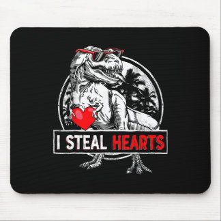 Alfombrilla De Ratón I Steal Hearts Valentines Day Dinosaur Boys Valent