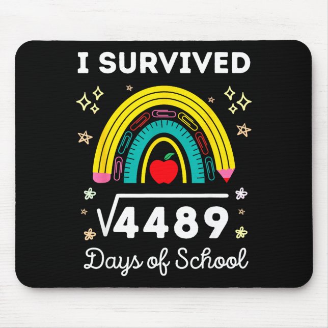 Alfombrilla De Ratón I Survived 67 Square Root Days Of School Funny Mem (Frente)