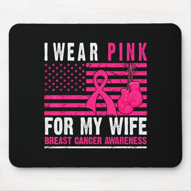 Alfombrilla De Ratón I Wear Nk For My Wife Breast Cancer Husband Cancer (Frente)