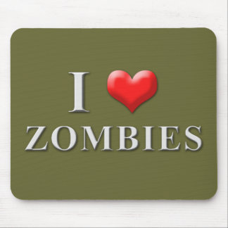 Alfombrilla De Ratón I zombis Mousepad 002 del corazón