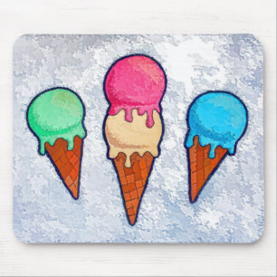 Alfombrilla De Ratón Ice Cream Cones Mouse Pad