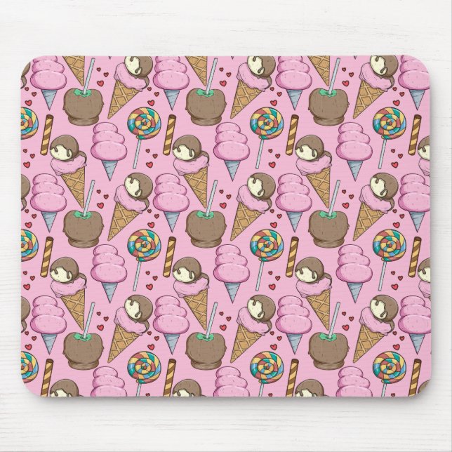 Alfombrilla De Ratón Ice cream pattern | Lollies pattern | lollipop 26 (Frente)