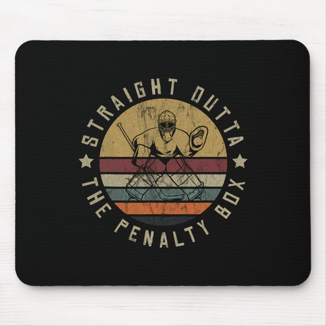 Alfombrilla De Ratón Ice Hockey Player Goalie Jersey Puck Face Mask Tea (Frente)