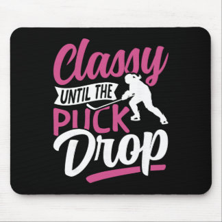 Alfombrilla De Ratón Ice Hockey Vintage Girl Cly Until The Puck Drop 