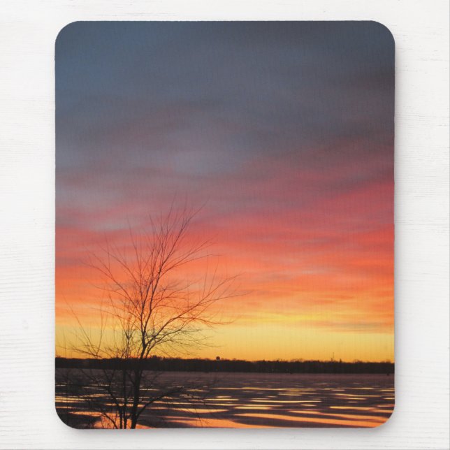 Alfombrilla De Ratón Ice Lake Sunset Mousepad (Frente)