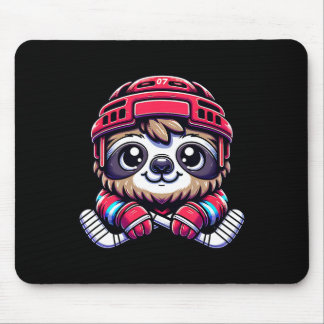 Alfombrilla De Ratón Icehockey Sloth Adorable Hockey Enthusiast