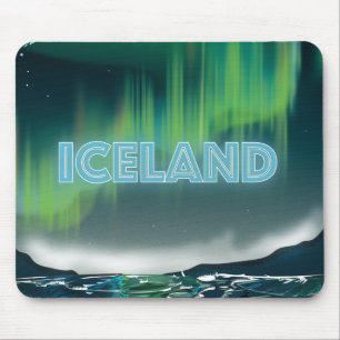 Alfombrilla De Ratón Icelandic Northern Lights Travel Art