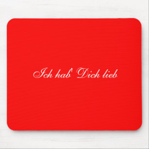 Alfombrilla De Ratón Ich hab' Dich lieb mousepad (alemán te amo)