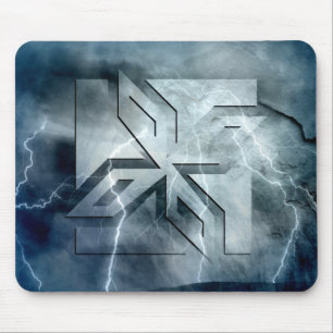 Alfombrilla De Ratón Icono Art Deco Ninja Icono superpuesto