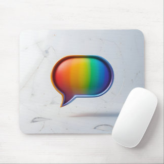 Alfombrilla De Ratón Icono de diálogo de arcoiris